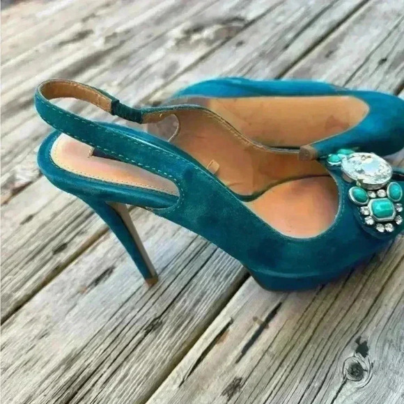 ZARA beautiful one of a kind high heel shoes. Sling back, platform  sand… - Picture 5 of 6